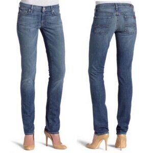 7 For All Mankind Blue Straight Leg Jeans